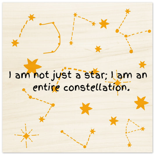 Constellation Affirmation Wood Print Wall Art - Snark & Serenity